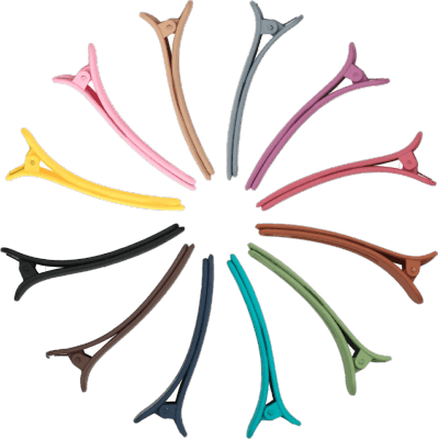 Paquet De 12 Pinces Croco Plastique Multicolor