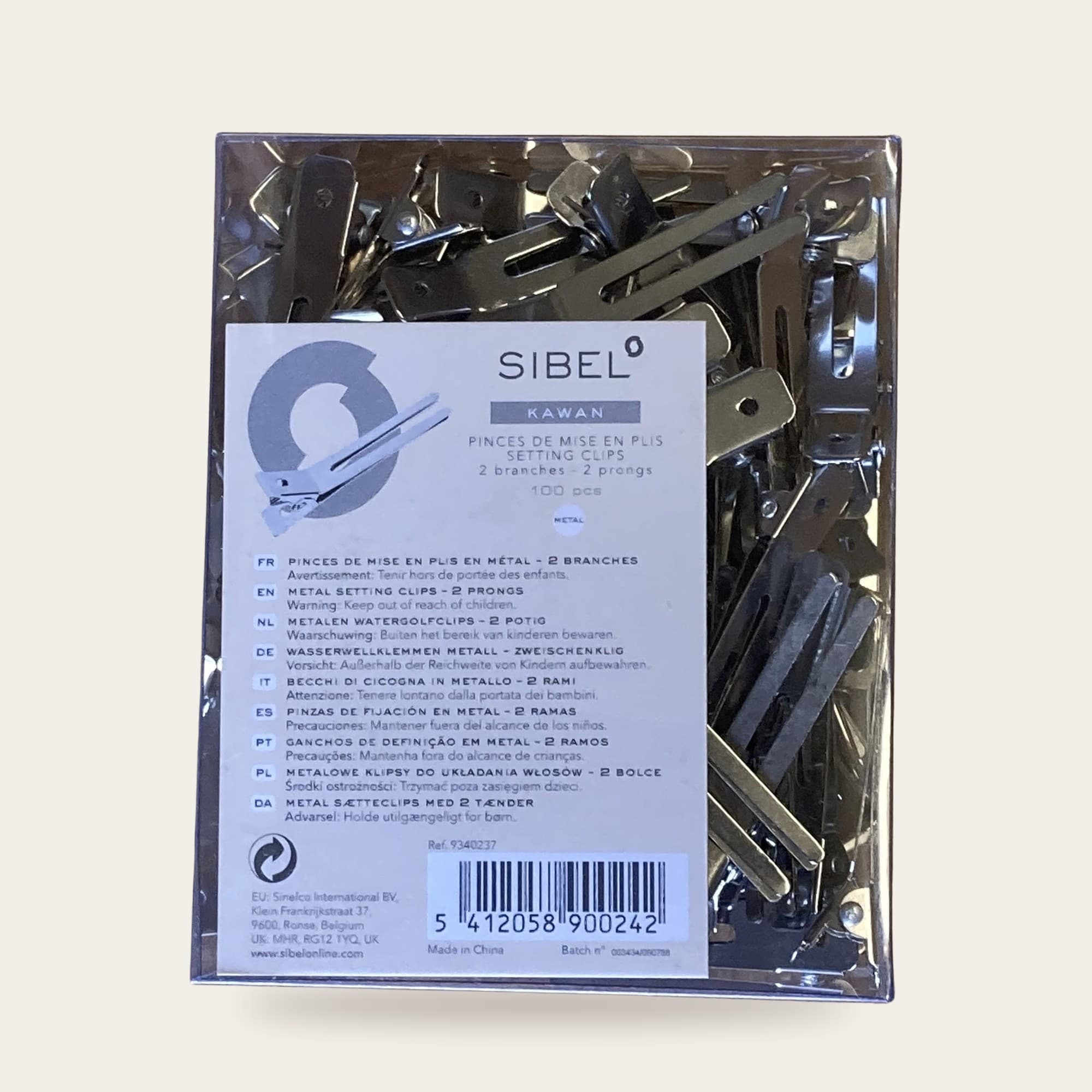 Sibel Boite De 100 Pinces 4 Branches Metal