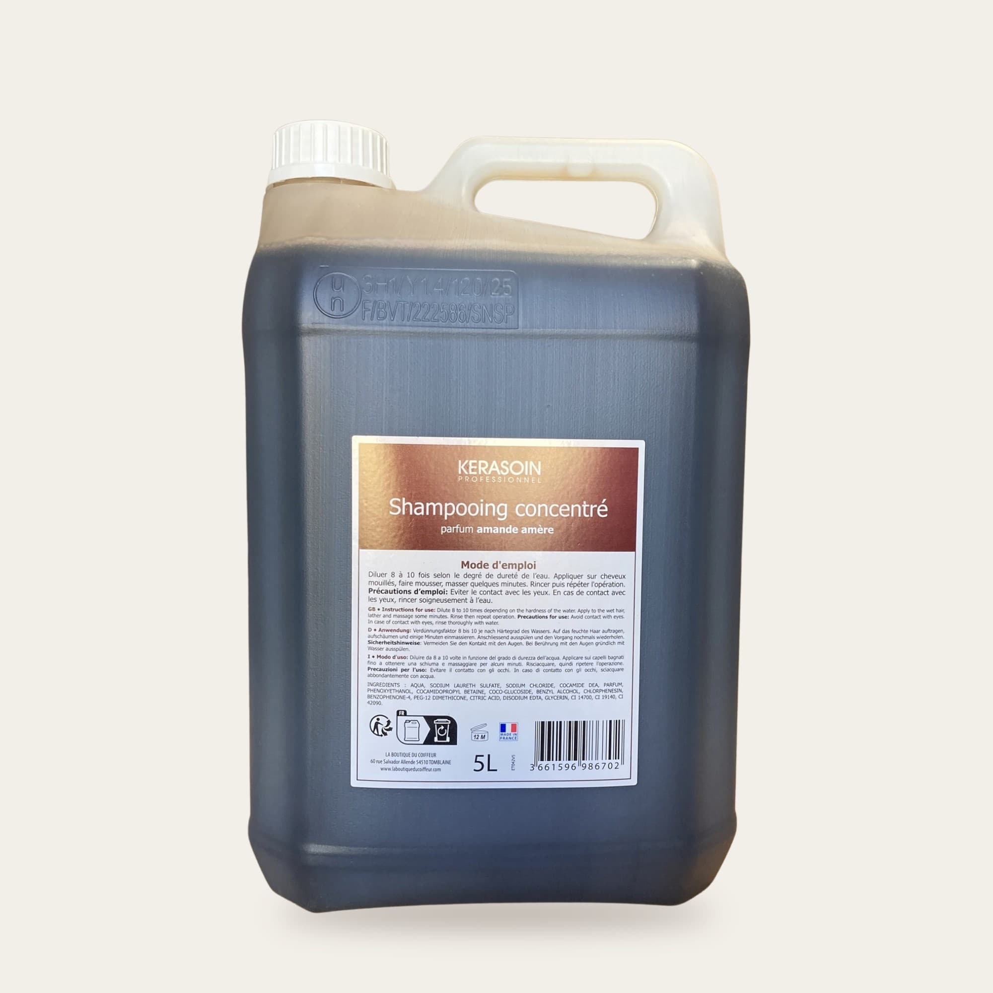 KERASOIN Shampooing concentré amande amère 5L