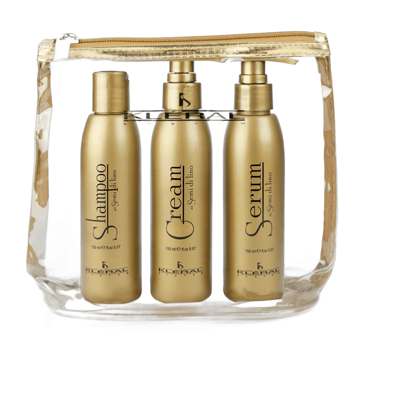 Pochette Kleral Semi Di Lino Shampoing Et Creme + Serum