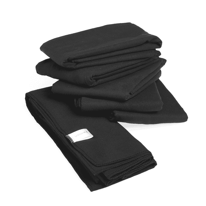 Paquet De 6 Serviettes Kemon Microfibre Noire