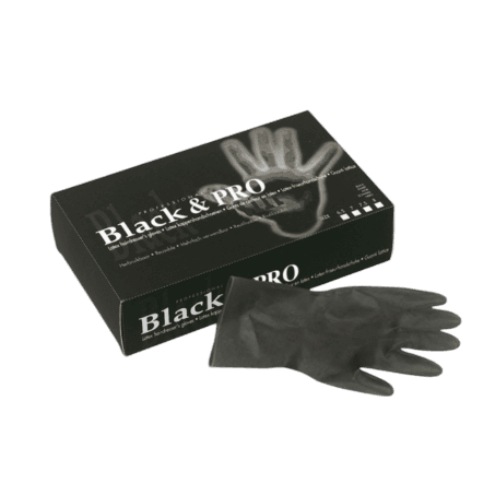 20 Gants Reutilisable Black Latex S