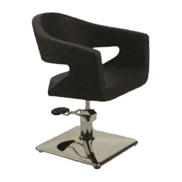 FAUTEUIL DE COIFFAGE NOIR COUTURE BLANCHE