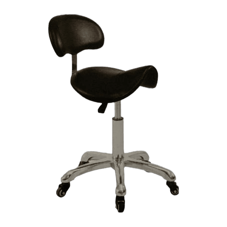 Tabouret Noir M317 Selle Avec Dossier