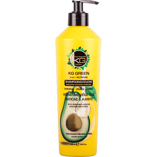 KERAGOLD SHAMPOING  KG GREEN AVOCAT & KARITE 500ML