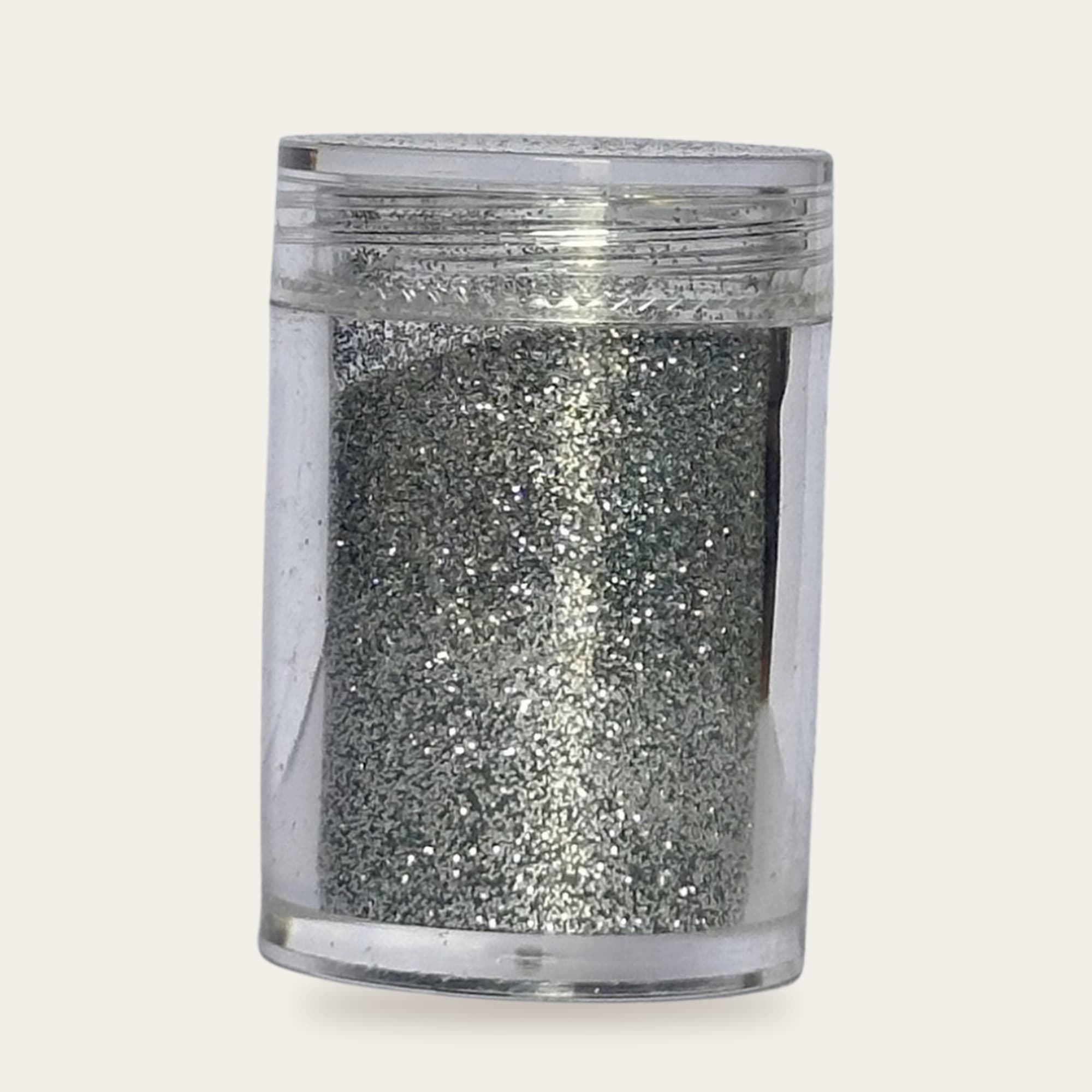 BOITE DE POUDRE PAILLETTE ARGENT PETIT