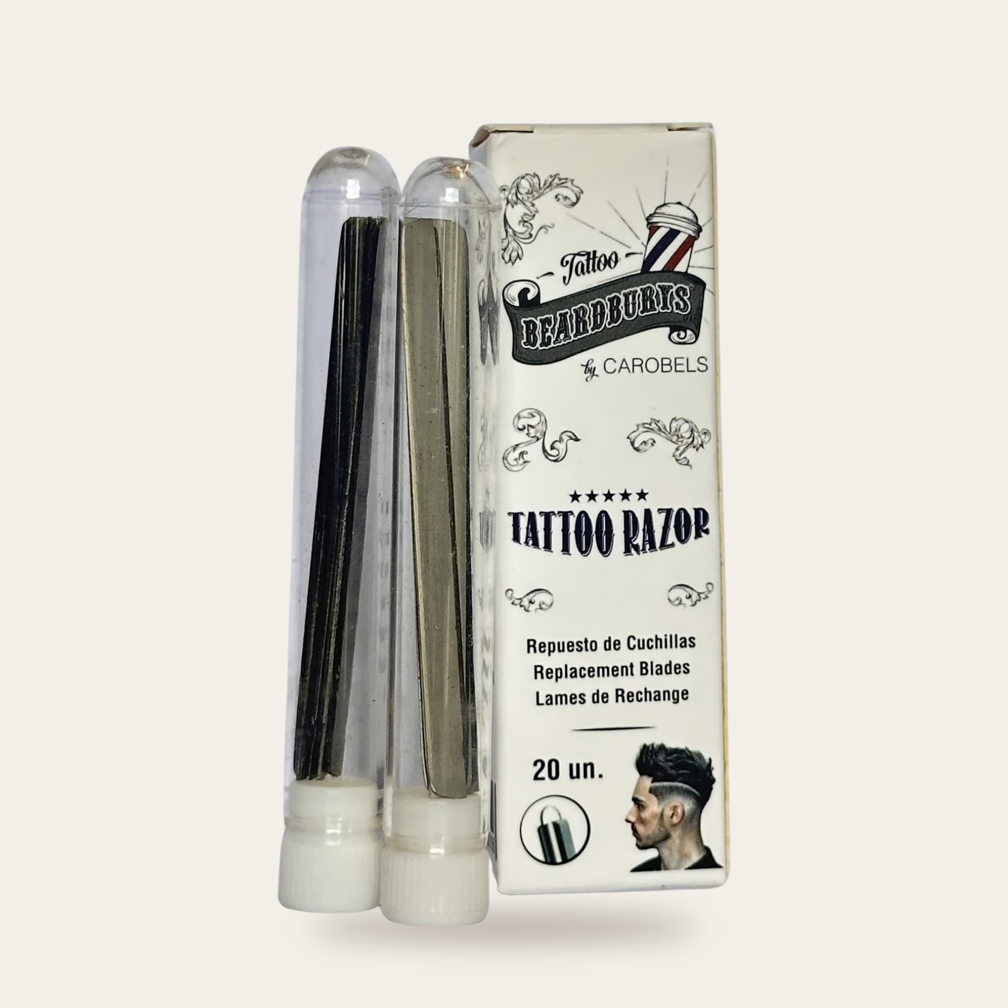 Beardurys 20 LAMES de RECHANGE pour STYLO de RASAGE