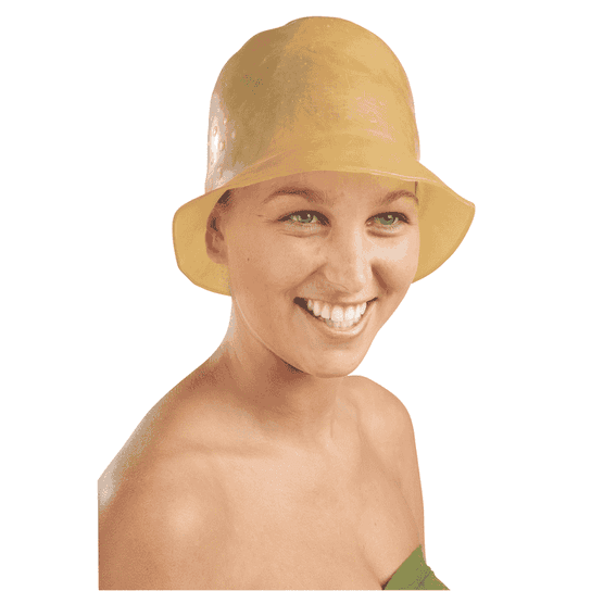 BONNET a MECHES en CAOUTCHOUC MARRON