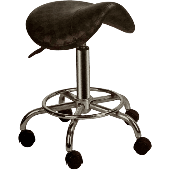 TABOURET SELLE DE CHEVAL 6615A NOIR